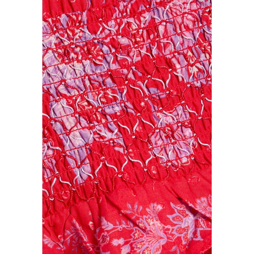 Farm Rio Floral-print Swiss-dot cotton-voile maxi dress Size M - Picture 4 of 9